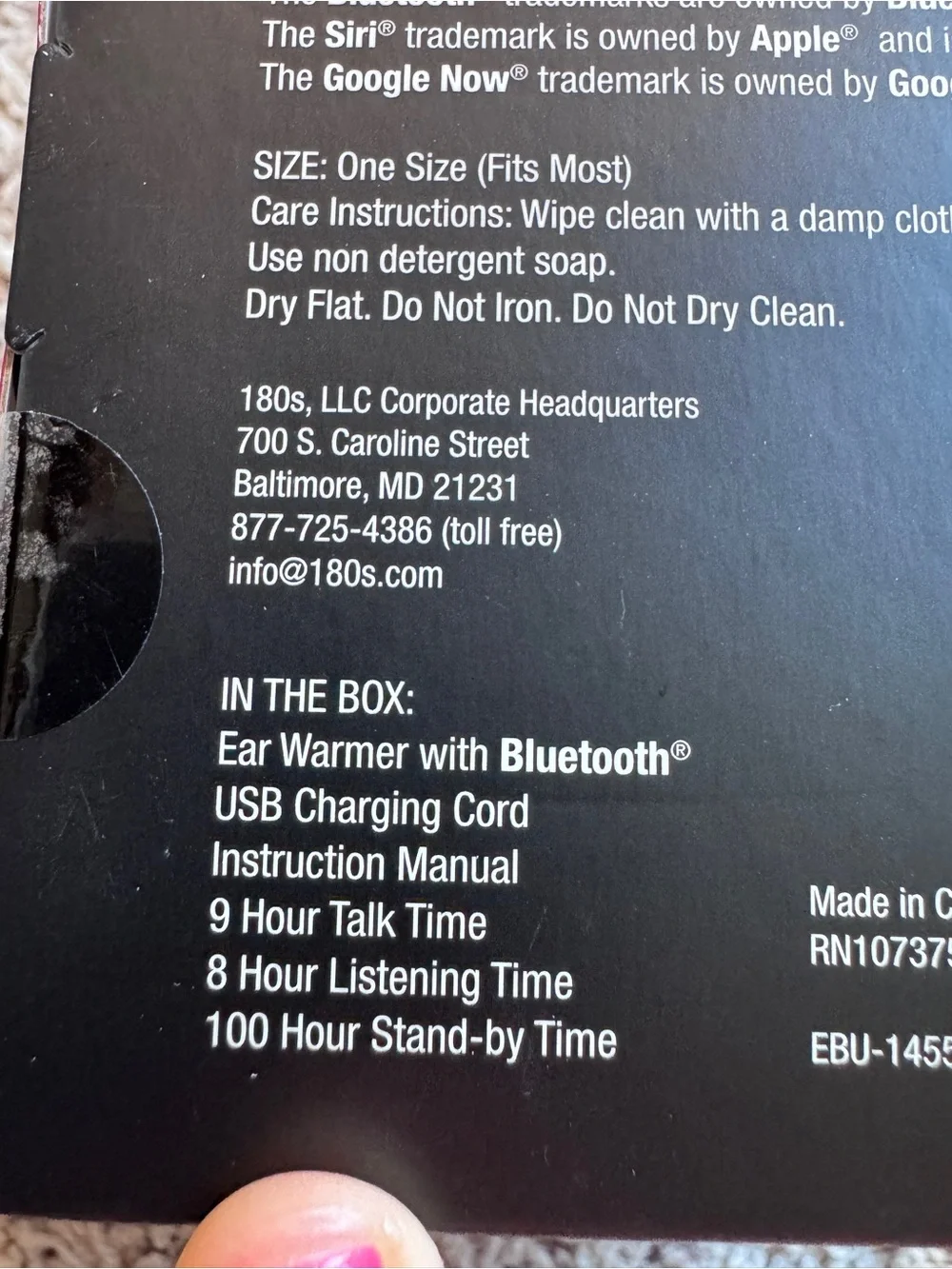 Bluetooth Cap Headphones - Black